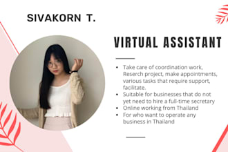 be your personal virtual assistant and business development