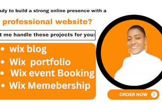 create wix blog ,wix event and ticket website and wix portfolio design