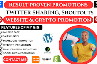 promote twitter shoutout share website link fb ig x memecoin amazon uk usa 100m