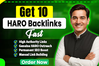 build links from 10 haro outreach method on top sites
