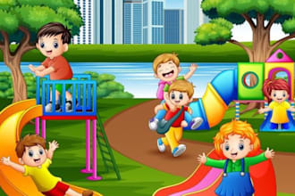 do children story book illustration, formatting, and layout, picture book design