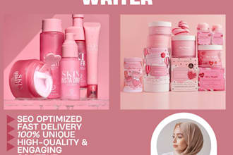 write SEO optimized and engaging beauty content for blogs