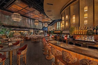 design a cassic dinning table coffee shop, interiorestaurant, lounge, night clu