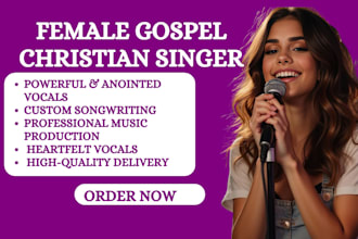produce custom gospel songs with powerful female vocals, christian song
