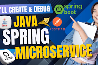create and debug microservices, rest api using java, spring boot in 24 hours