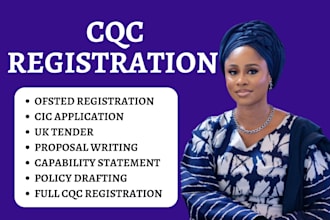 do UK tender full cqc registration for home care nhs, business plan cqc policies