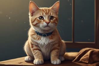 draw a cute watercolour artstyle  of your pet portrait and illustrate your pet
