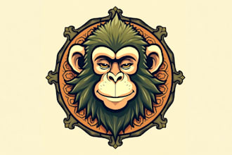 do amazing monkey mandala logo with creative concepts