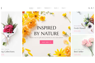 design flower shopify store florist website bouquet store gardene equipment home