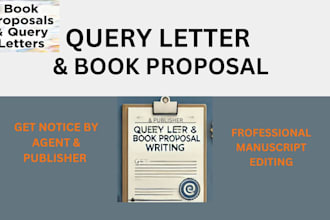 professional query letter, book proposal and manuscript services