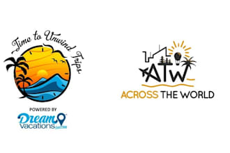 design tour travel hill and adventure logo