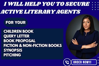 secure active literary agent, write query letter, synopsis for children book