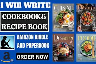 do cookbook or recipe book cover and layout design or formatting