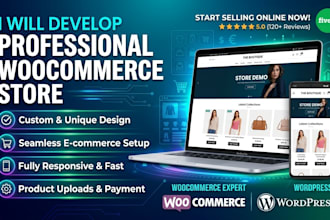 develop professional woocommerce store