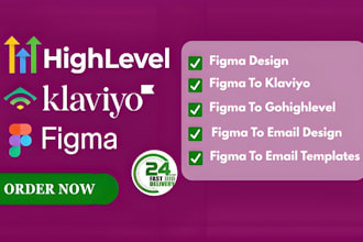 convert figma designs to klaviyo and gohighlevel emails