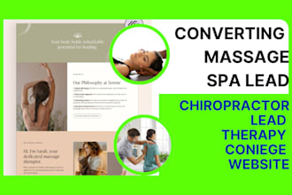 chiropractor lead massage spa lead therapy  conciege via facebook ad google ads