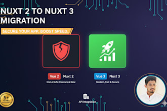 expertly migrate your nuxt 2 to nuxt 3 and vue 2 to vue 3 application