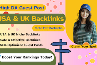 provide high da niche edits, manual backlinks for UK USA guest posts