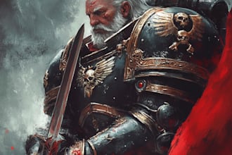 create warhammer illustration based on your description