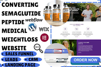 build weight loss website weight loss leads sarms peptide semaglutide website