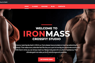 design health and fitness website gym fitness workout personal trainer website