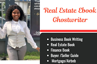 ghostwrite real estate ebook, finance, business mortgage, book writer, airbnb