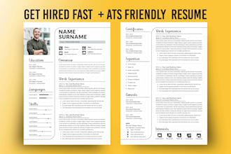 create modern ats resume and cover letter for USA jobs