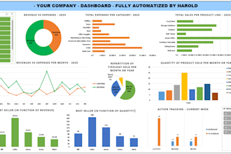 create professional excel chart, graphs, pivot tables, dashboards