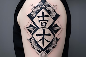 create original custom japanese tattoo design