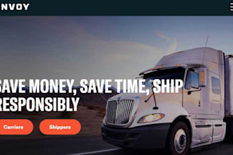 design responsive trucking, logistics, dispatch, cargo, freight broker website