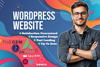 do wordpress website with avada, salient, the7, impreza or divi theme