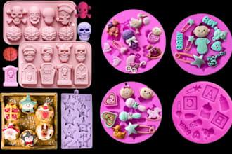 design custom silicone mold for candy,cookies, chocolate,popsicles for printing