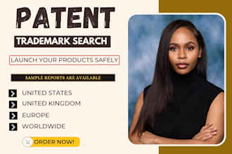 do trademark search and trademark registration for your product, patent search
