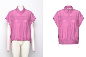 do ghost mannequin, neck joint, dummy or hanger removal