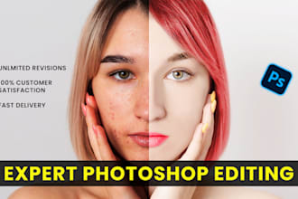 do photoshop editing, expert,background remove,retouching
