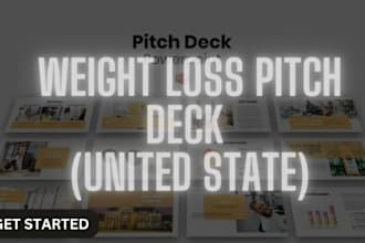 create US professional investor ready weight loss center pitch deck presentation