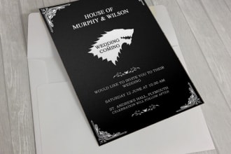 design a game of thrones themed invitation