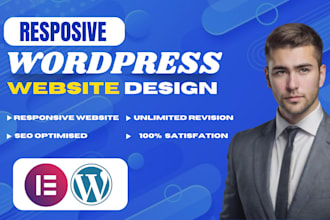 create wordpress website design on elementor pro bluehost godaddy hostinger