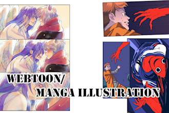 draw manga, comic, and webtoons for you