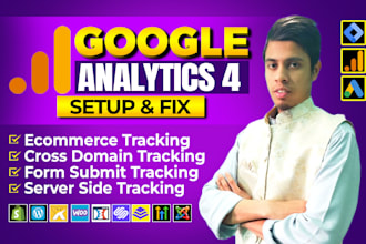 google analytics 4 setup, ads conversion tracking, ga4 ecommerce tracking by GTM