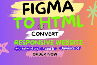 convert figma to responsive html with tailwind css