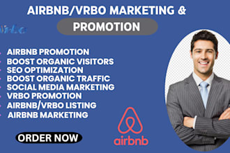 promote your airbnb listing, vrbo, with seo and marketing to boost bookings