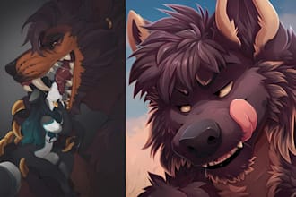draw furry art fursona oc sfw nsfw reference sheet badge character design