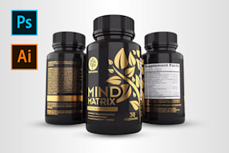 do supplement label pre workout protein vitamins pouch bottle packaging design