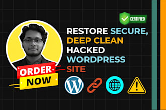 restore, secure and deep clean hacked wordpress site