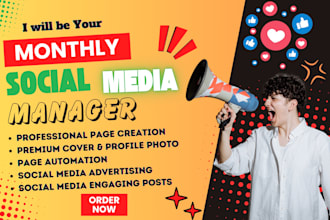 manage your social media monthly instagram facebook x
