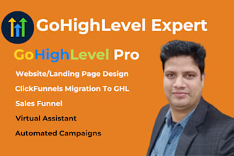 build gohighlevel sales funnel, landing page and be your go high level expert