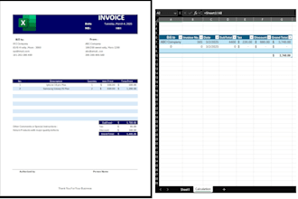 create professional excel invoice template
