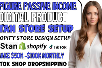 stan store design,shopify store design tiktok shop stan store beacons ai payhip