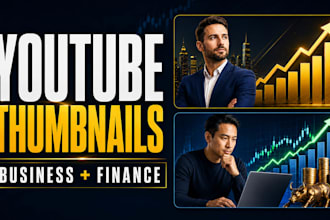 design youtube thumbnails for business and finance